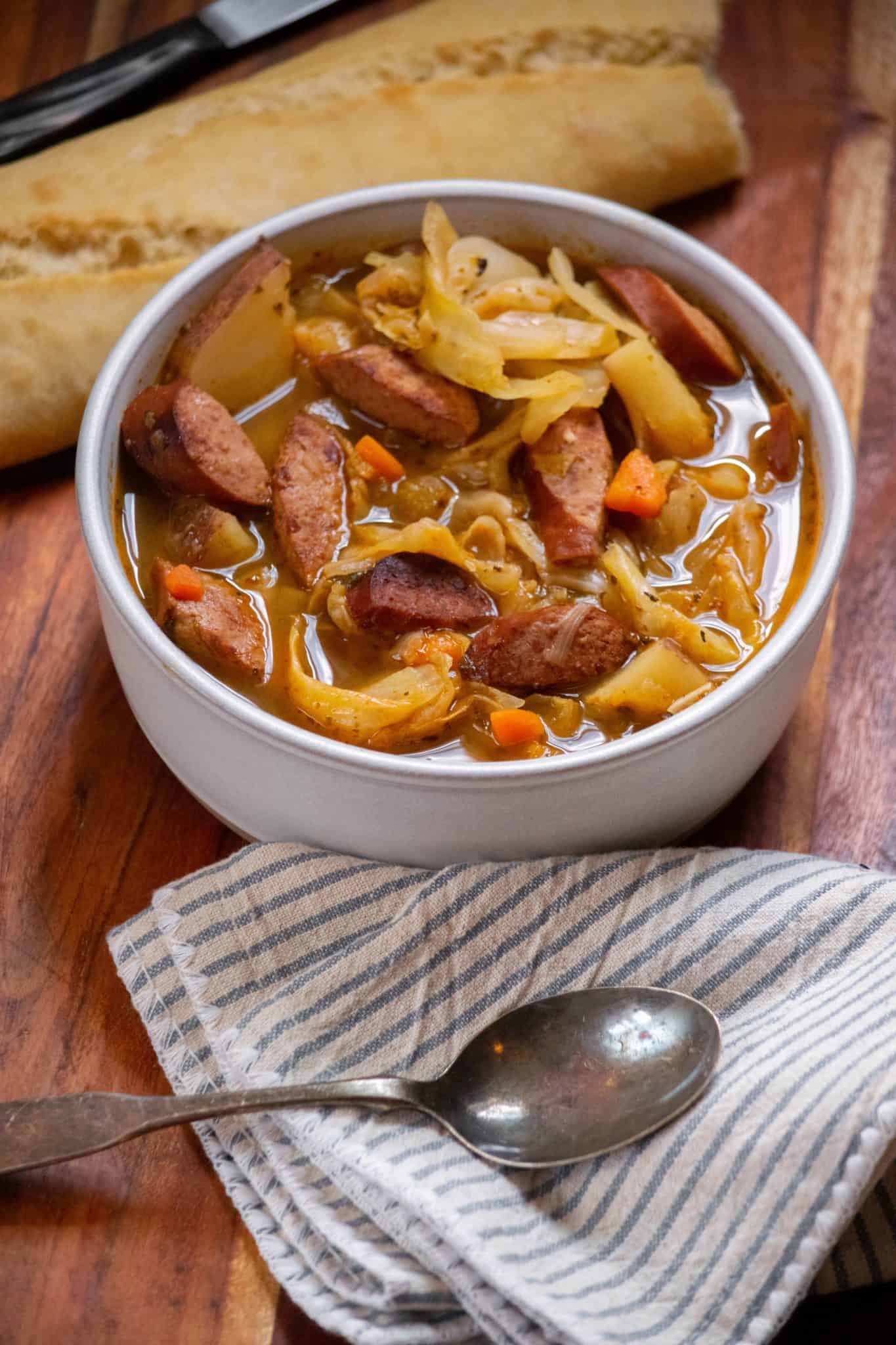 Hearty Kielbasa and Cabbage Soup Jawns I Cooked