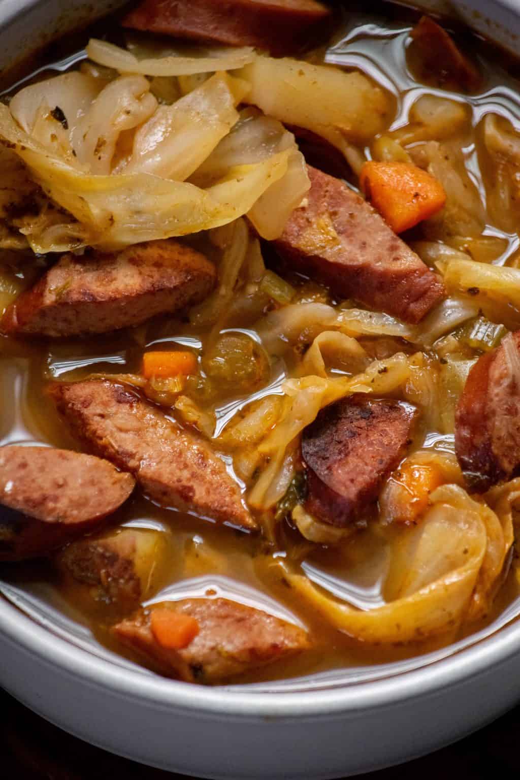 Hearty Kielbasa and Cabbage Soup Jawns I Cooked