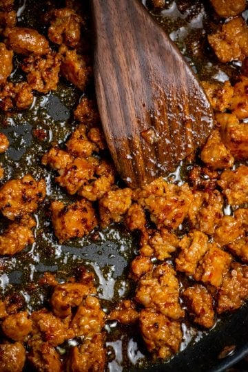 continue to cook and break up until sausage is well browned and cooked through