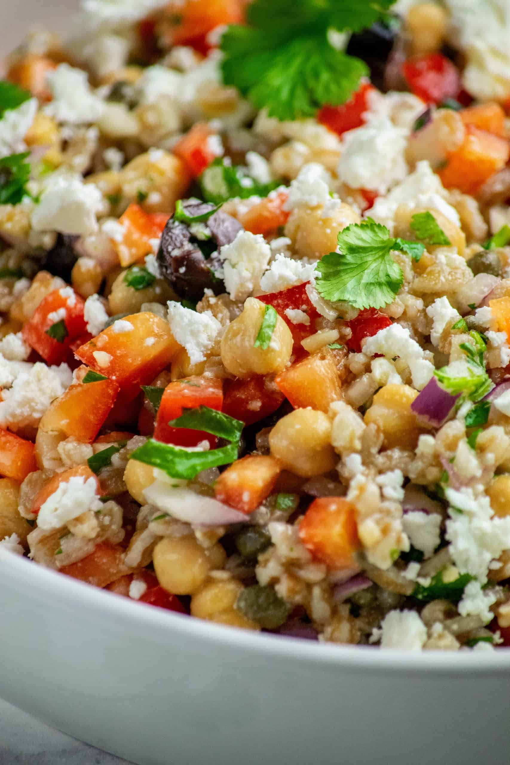 Chickpea Feta Salad Jawns I Cooked