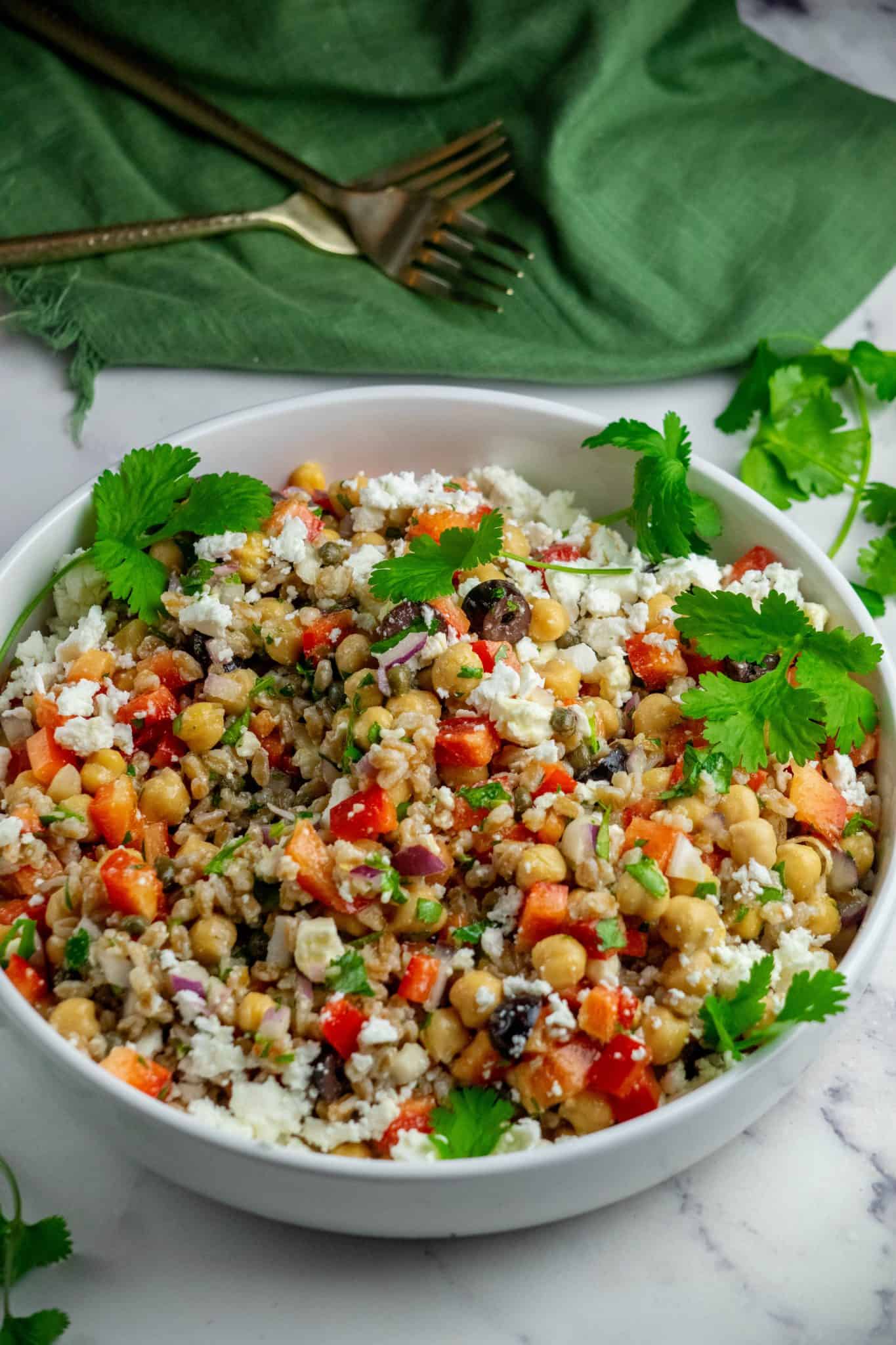 Chickpea Feta Salad Jawns I Cooked