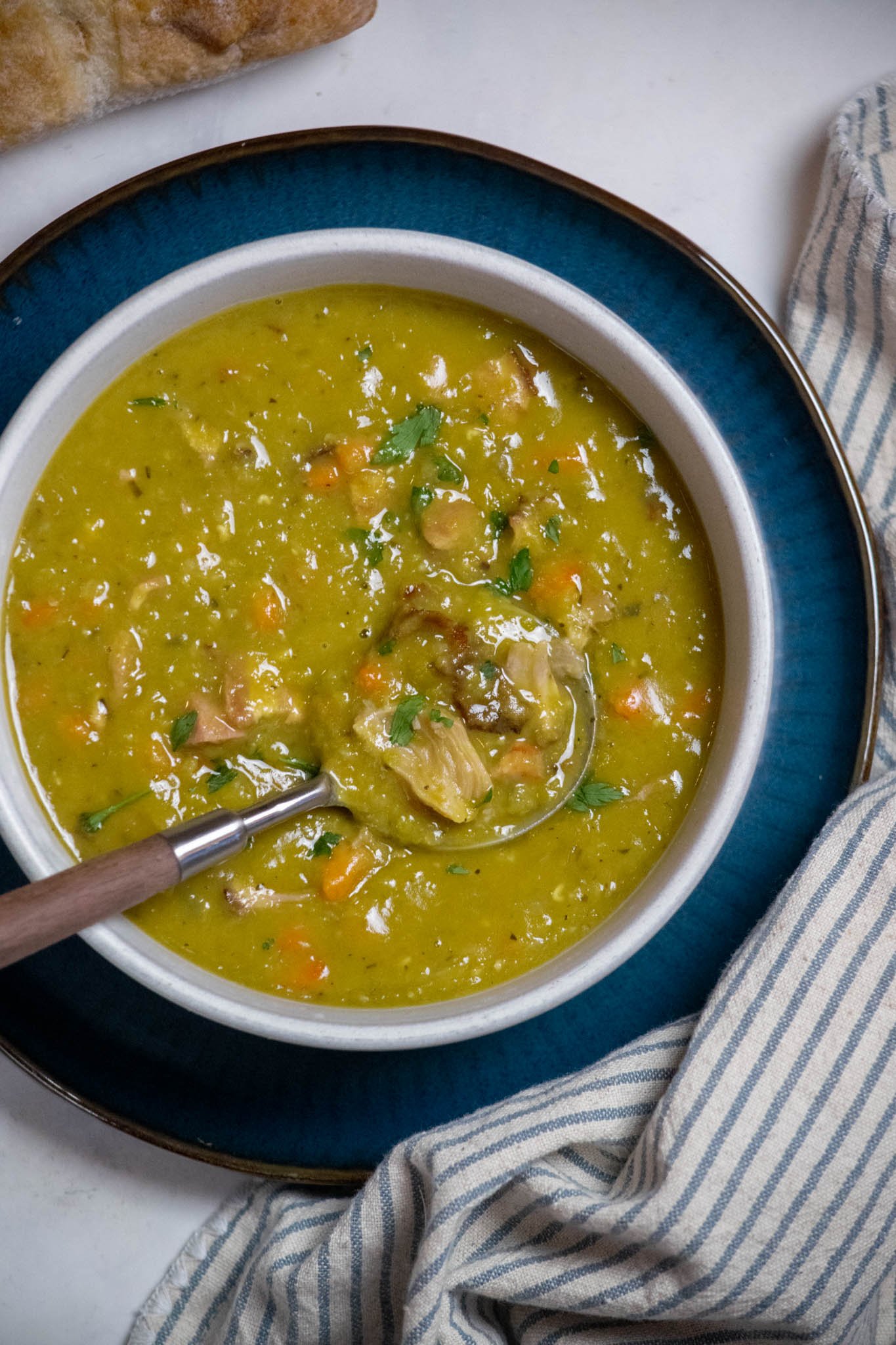 Split Pea and Ham Soup (Stovetop or Crockpot)