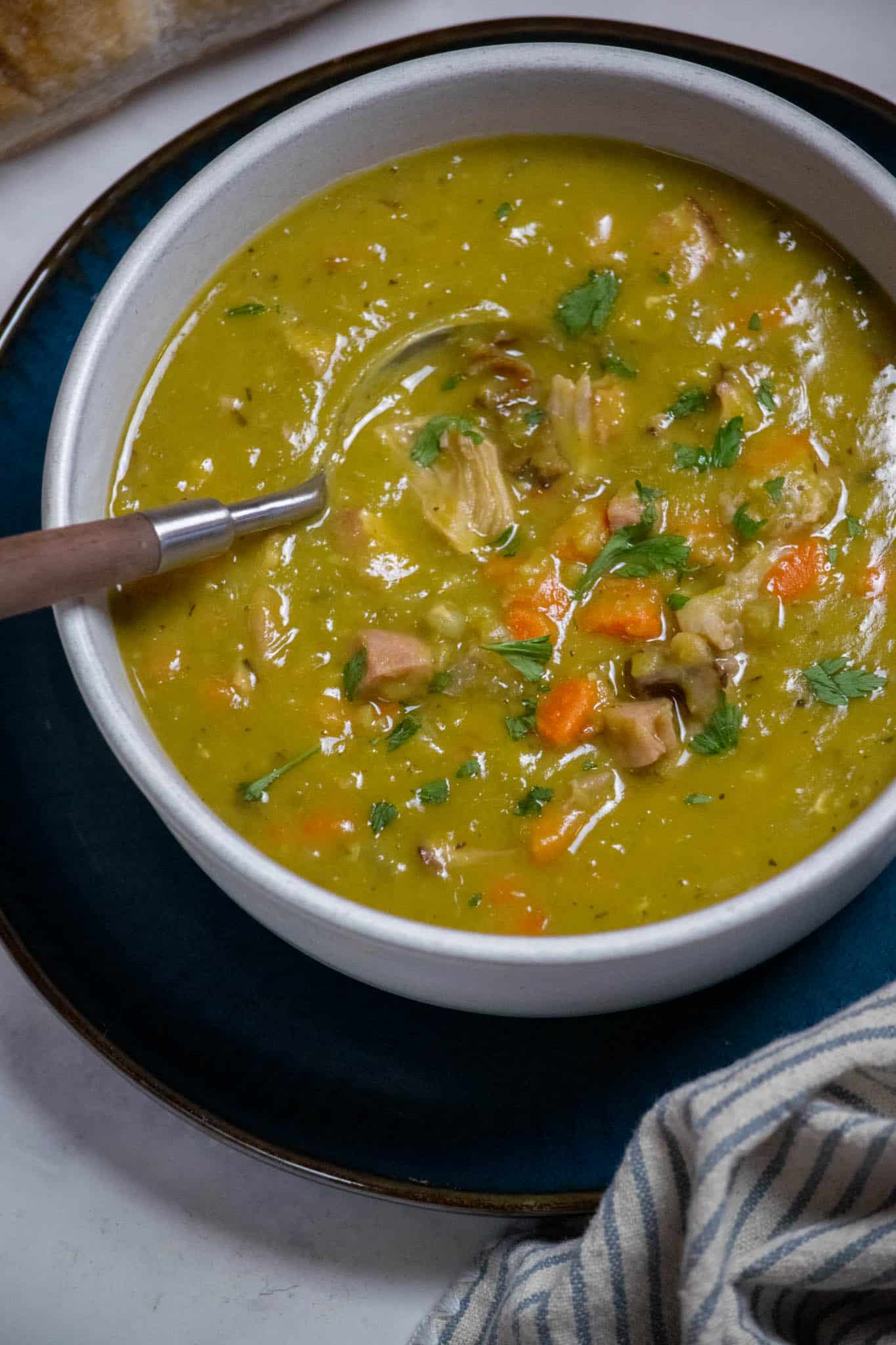 Split Pea and Ham Soup (Stovetop or Crockpot) 