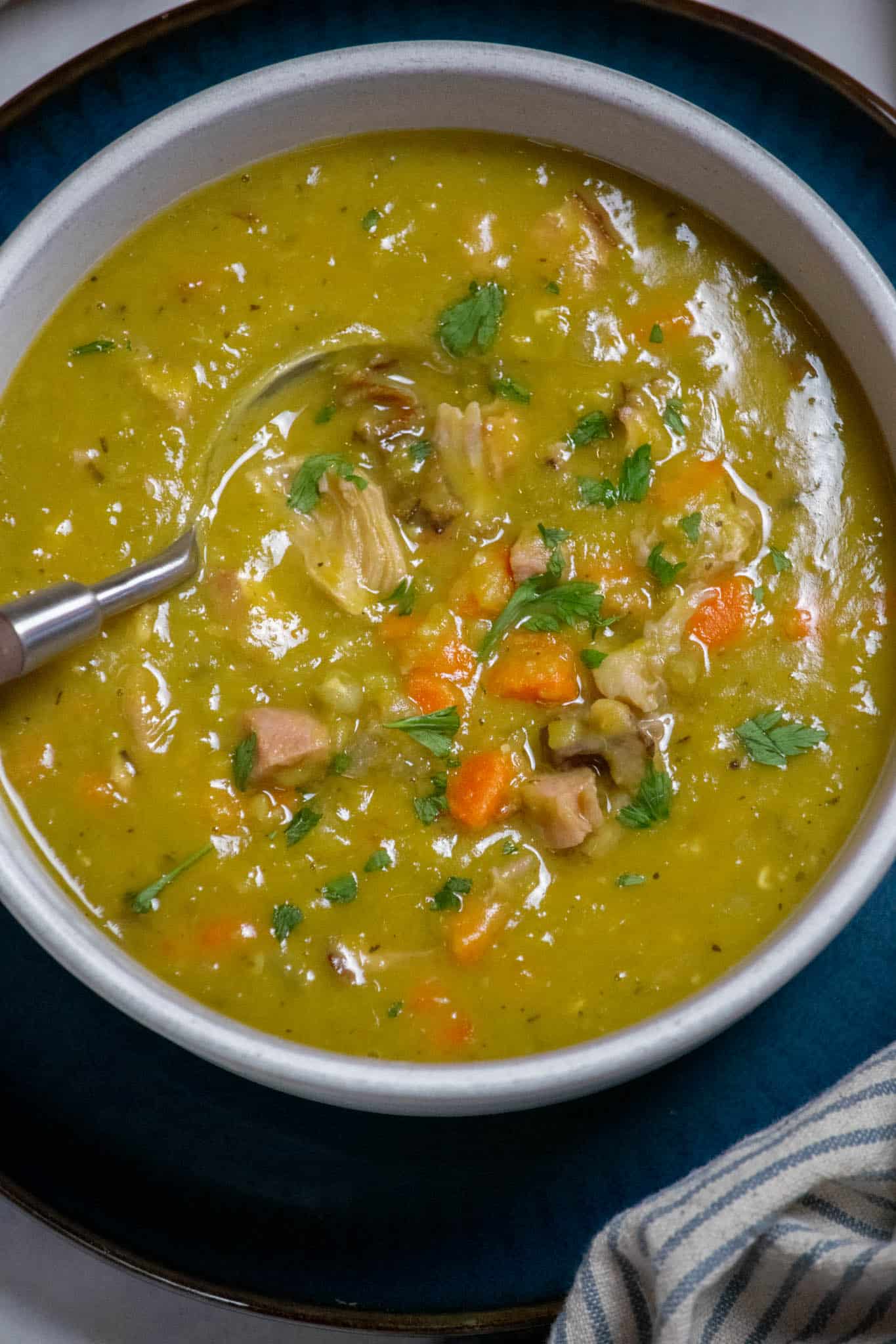 Split Pea and Ham Soup (Stovetop or Crockpot) 