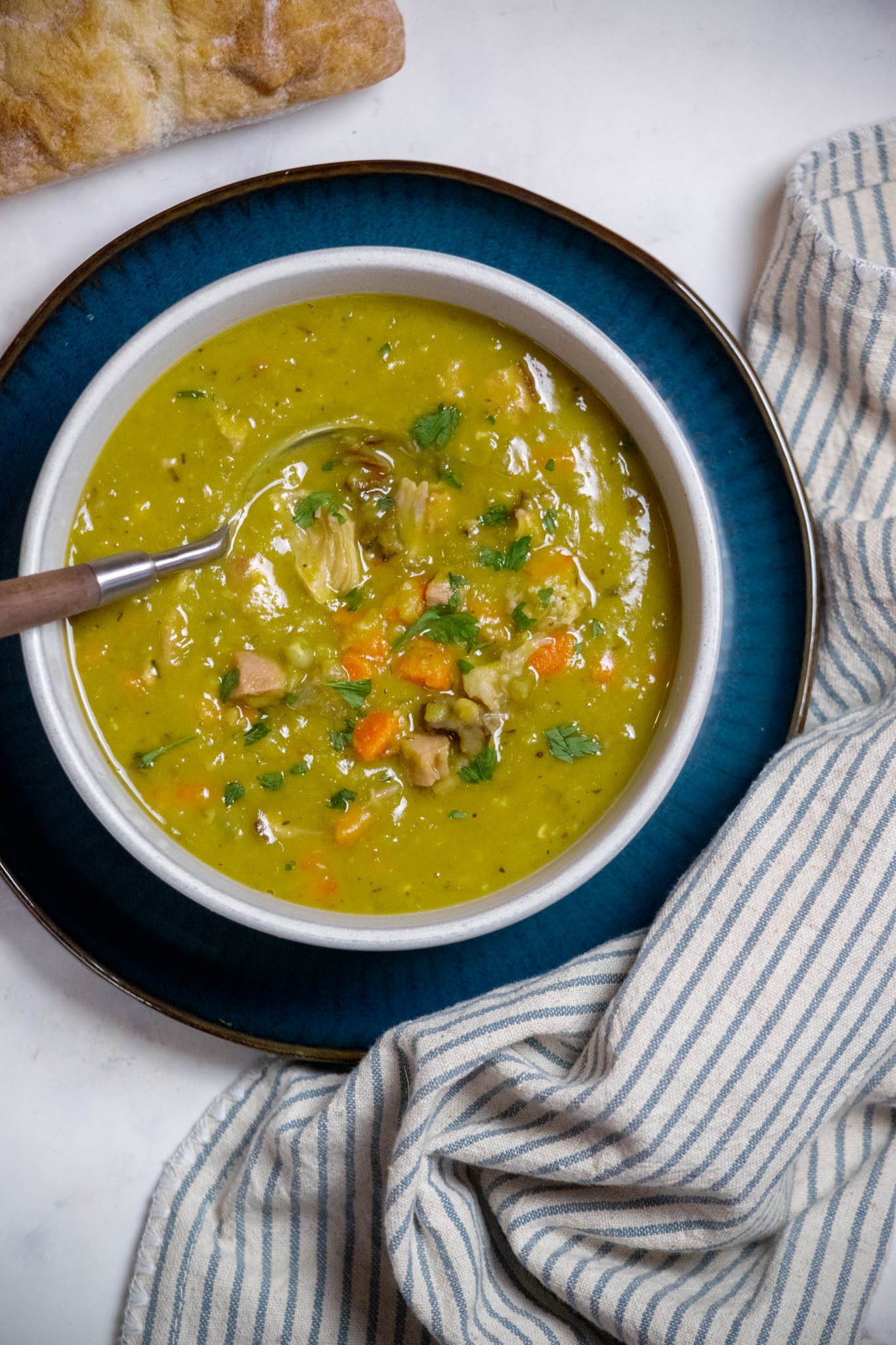 Split Pea and Ham Soup (Stovetop or Crockpot) 