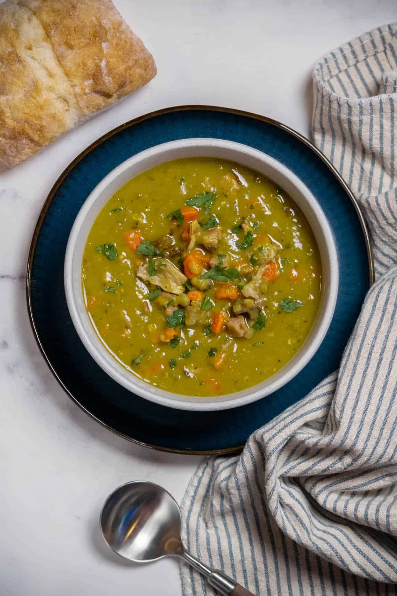 Split Pea and Ham Soup (Stovetop or Crockpot) 