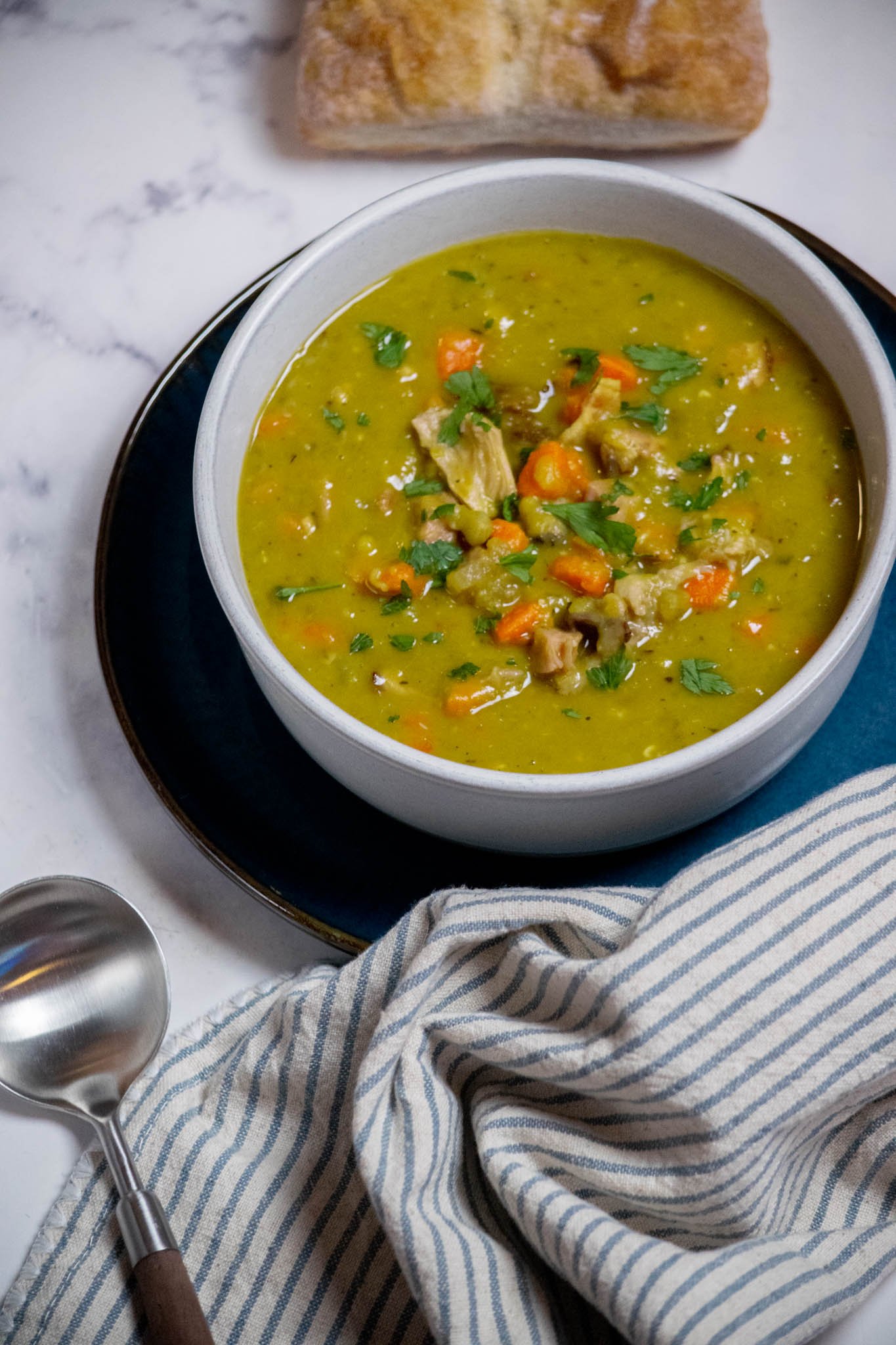 Split Pea and Ham Soup (Stovetop or Crockpot) 