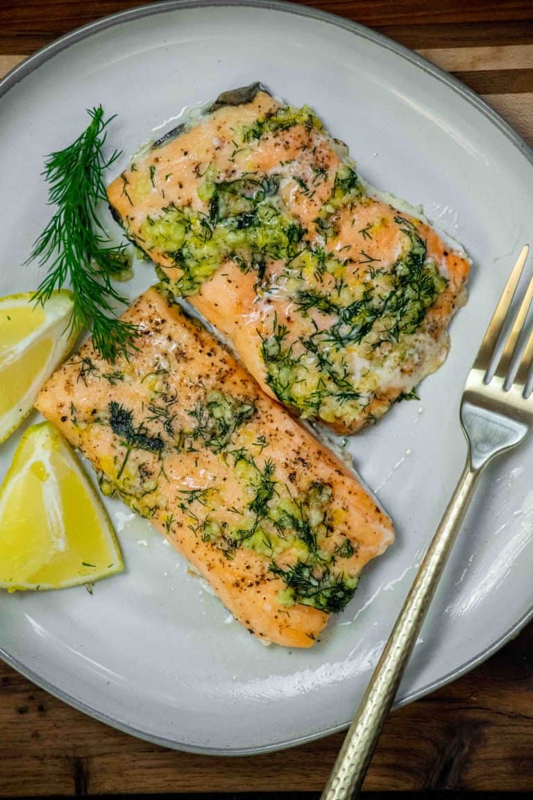 Easy Slow Roasted Lemon Dill Salmon Jawns I Cooked