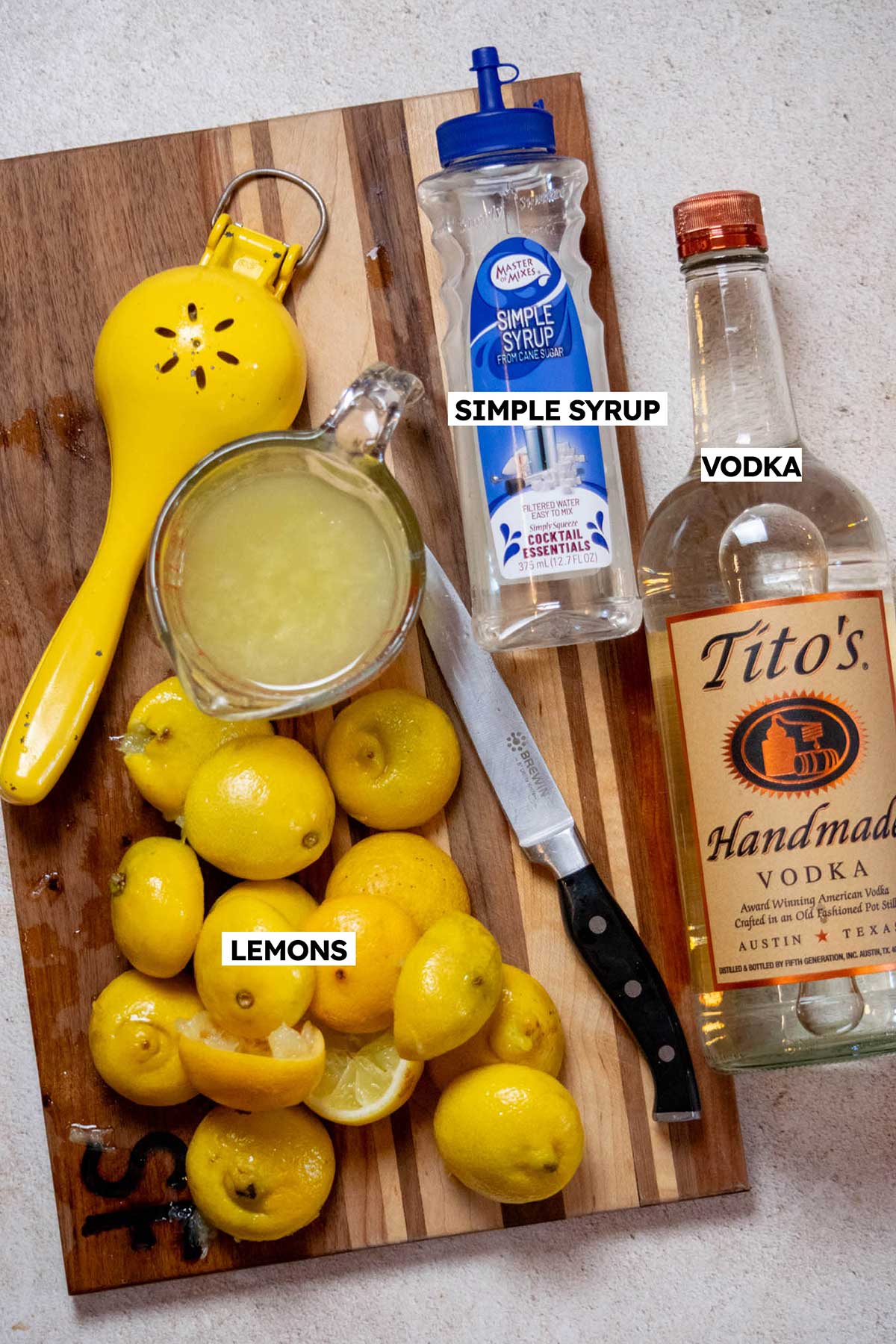 Lemon Drop Shot Ingredients