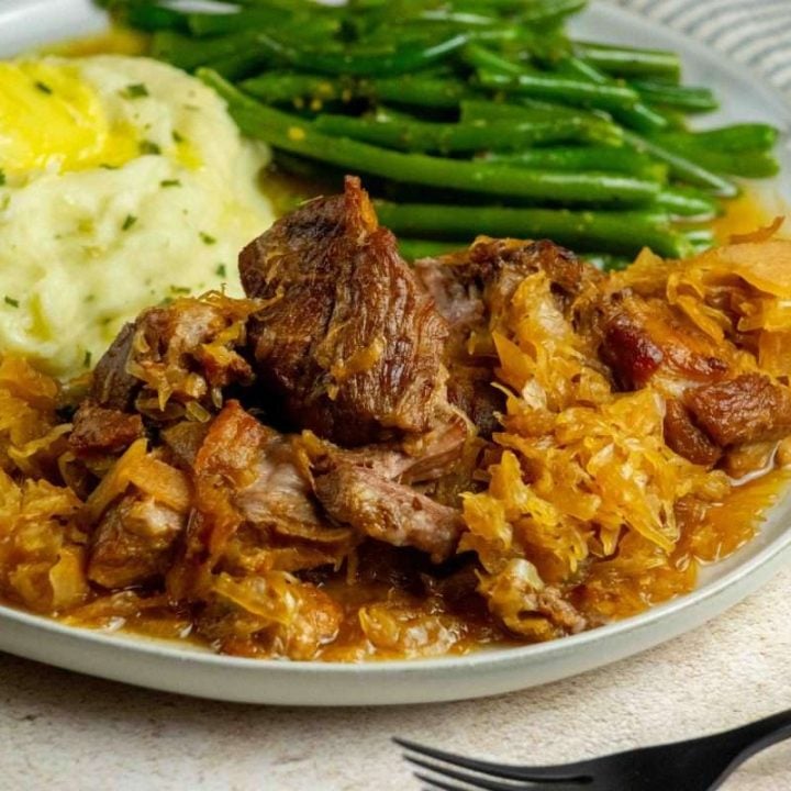Braised Country Style Pork Ribs and Sauerkraut Jawns I Cooked