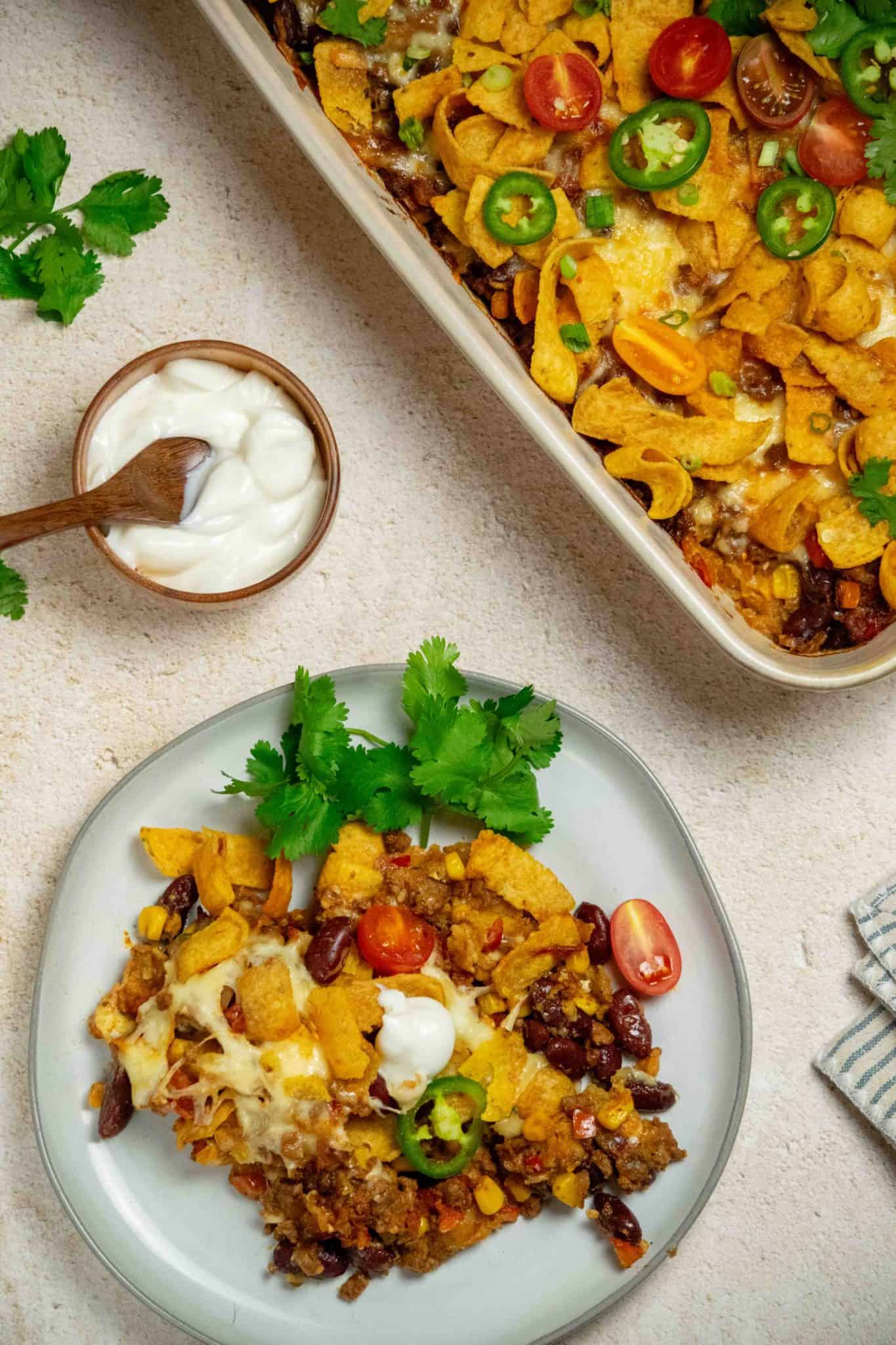 Easy Ground Beef Chili Frito Pie Casserole Recipe : Jawns I Cooked
