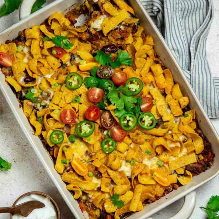 Easy Ground Beef Chili Frito Pie Casserole Recipe Jawns I Cooked