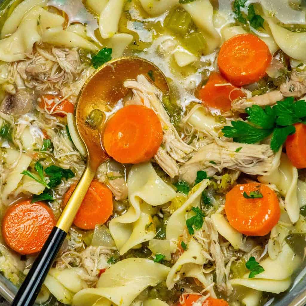 Easy and Comforting Leftover Rotisserie Chicken Noodle Soup Jawns I