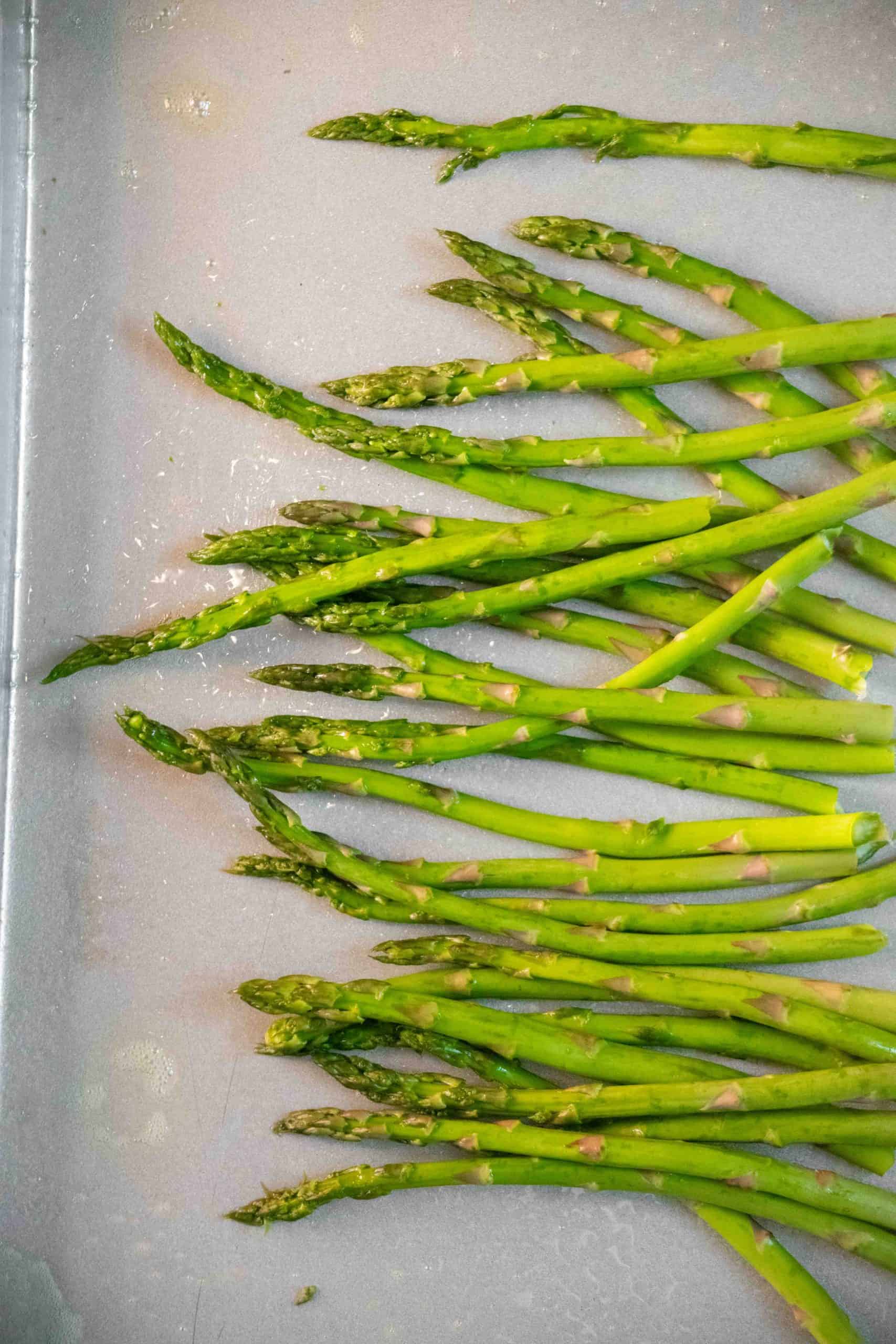 asparagus on a sheet pan