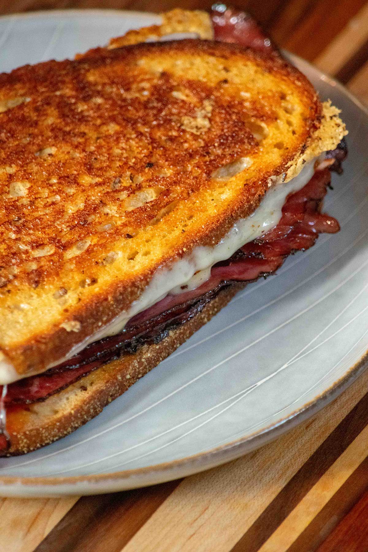 grill both sides until golden and cheese and melted.
