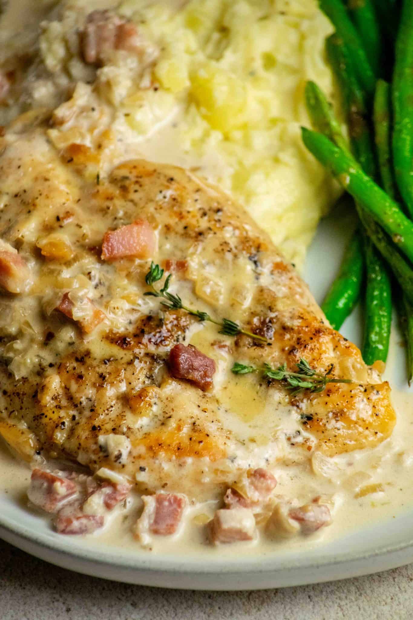 Tuscan Pancetta Chicken Breast in Garlic Cream Sauce Jawns I Cooked