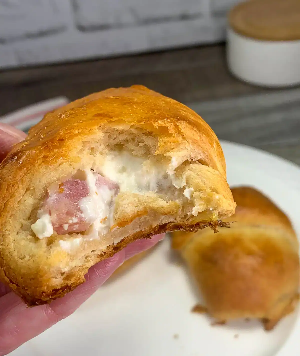Cheesy Ham Croissants