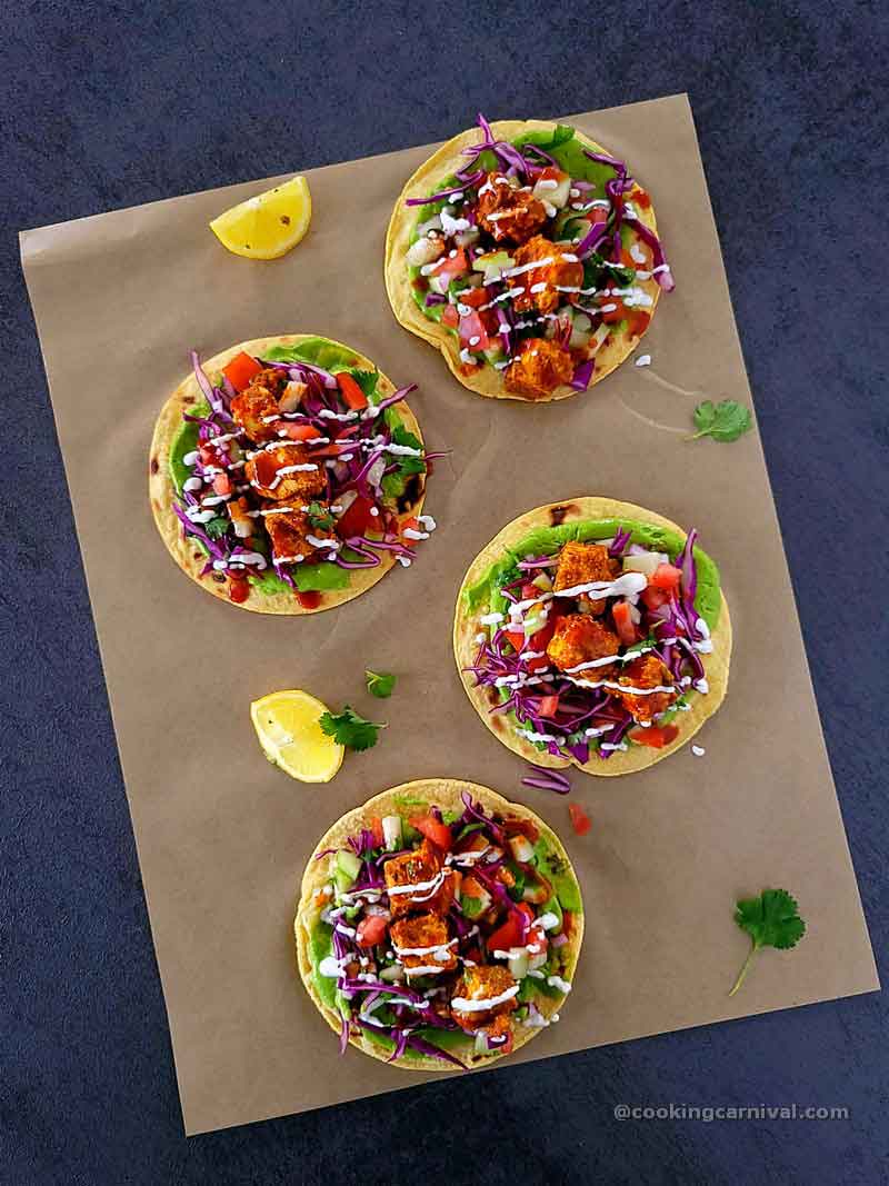 Achari Paneer Tacos