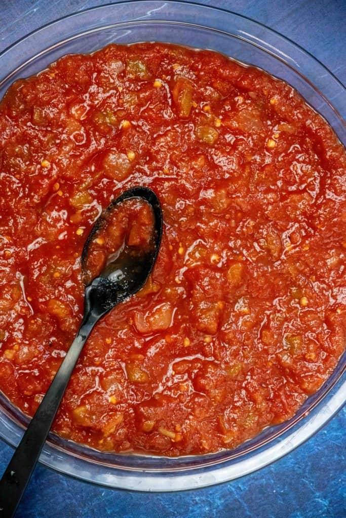 smooth salsa over top