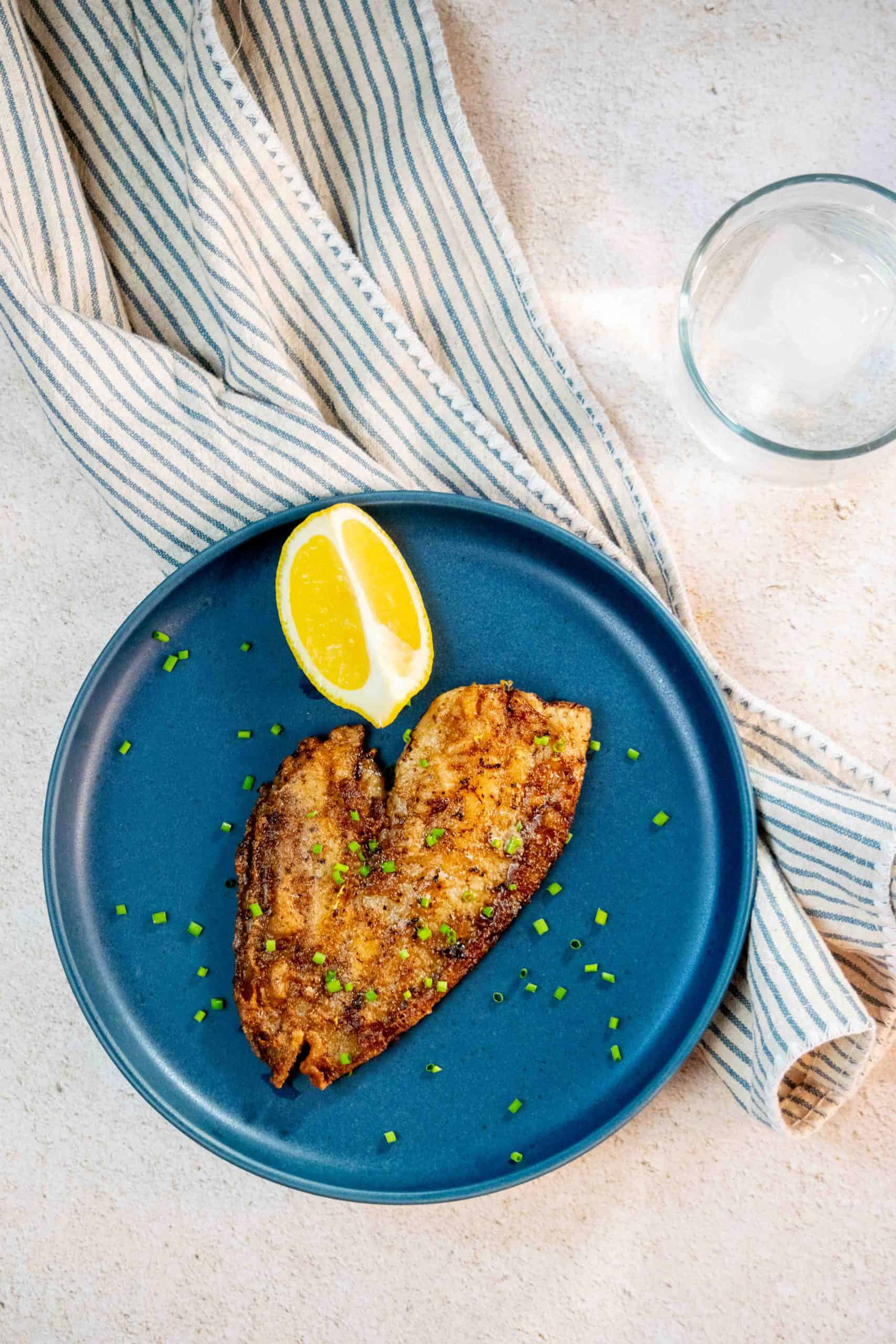 sauteed flounder with lemon and chives