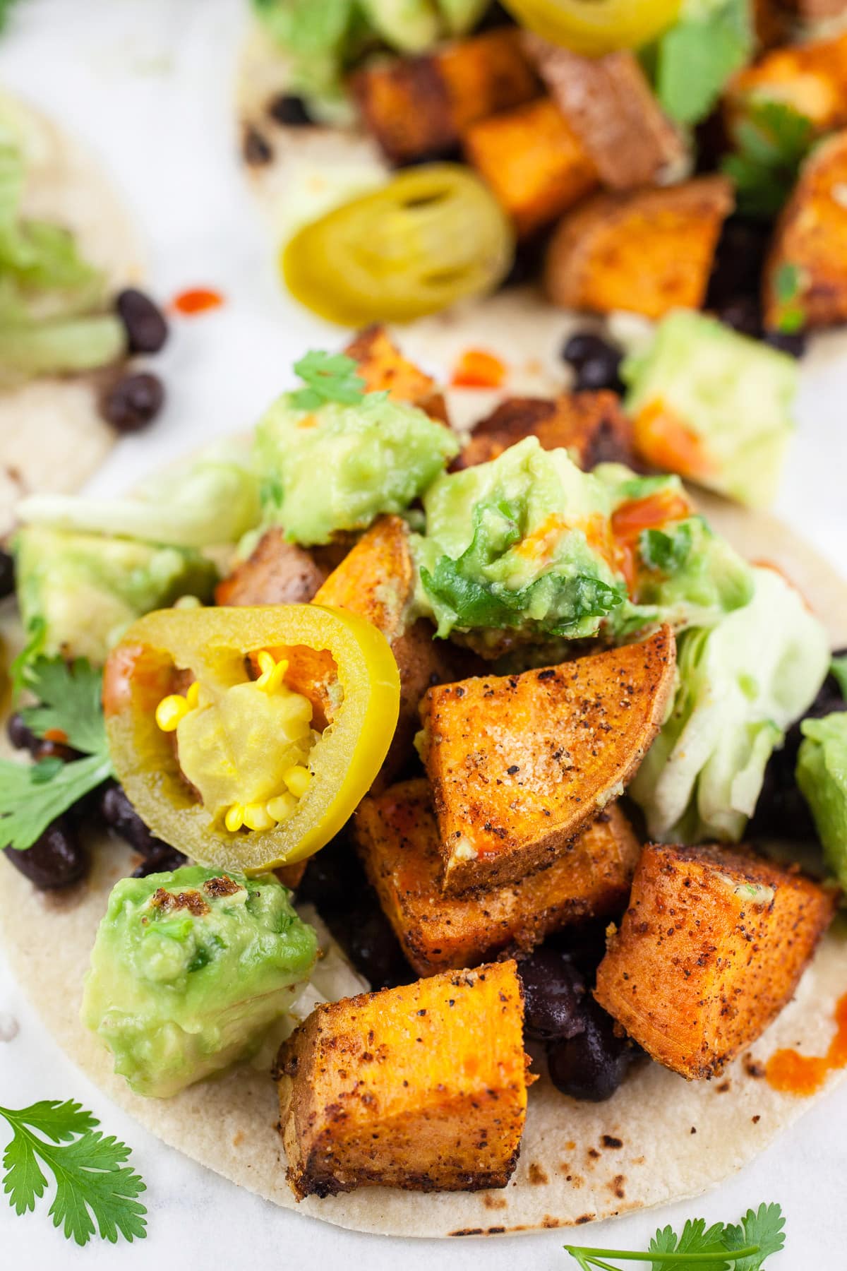 Sweet Potato Tacos with Avocado Salsa