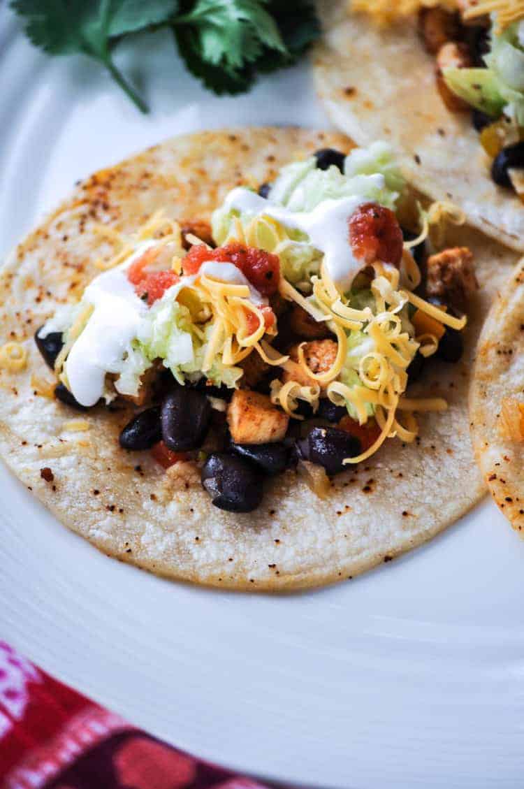 Vegan Black and Tofu Street Tacos