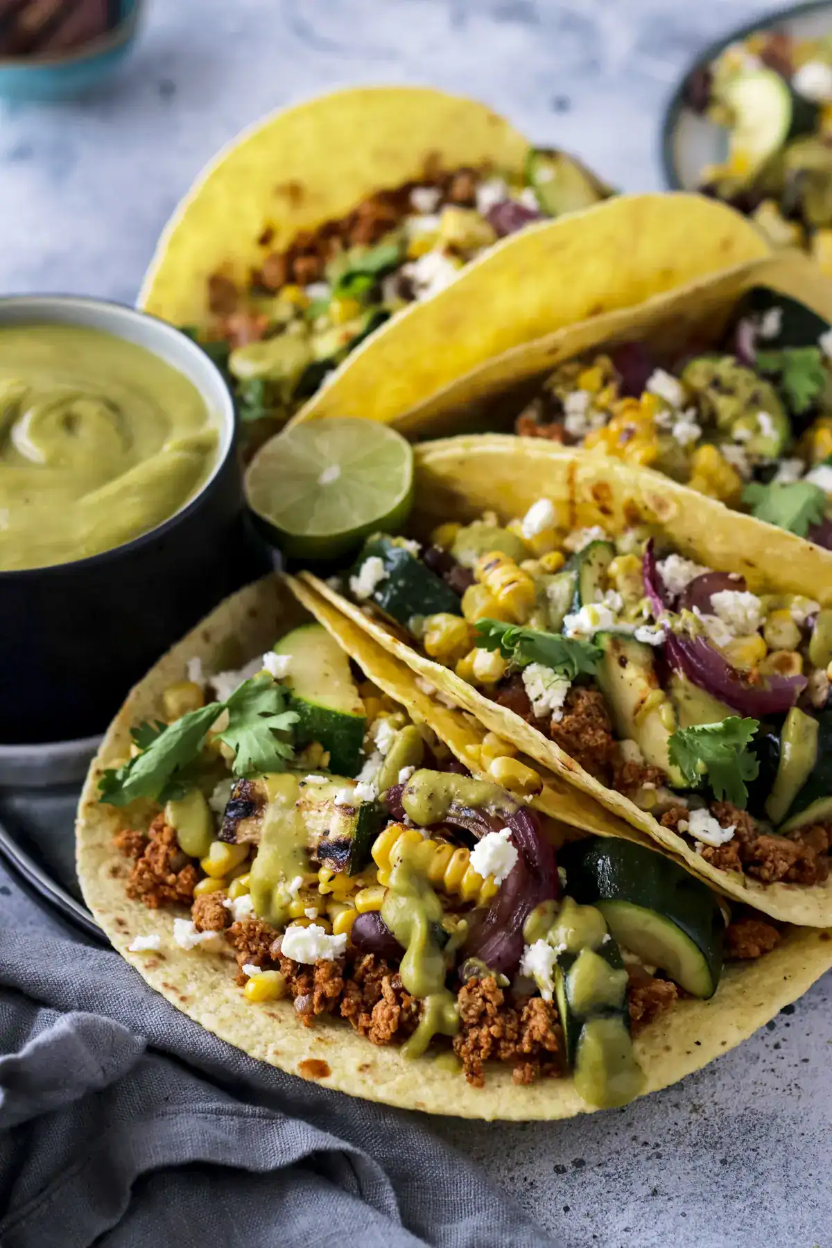 Grilled Zucchini and Corn Tacos