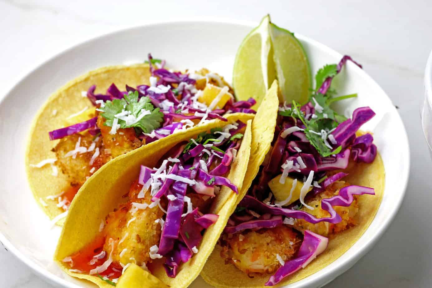Air Fryer Coconut Shrimp Tacos