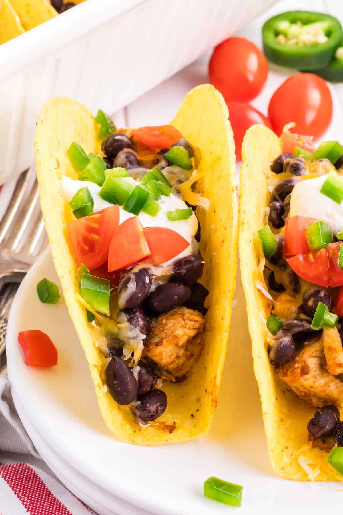 Crispy Baked Chicken Tacos