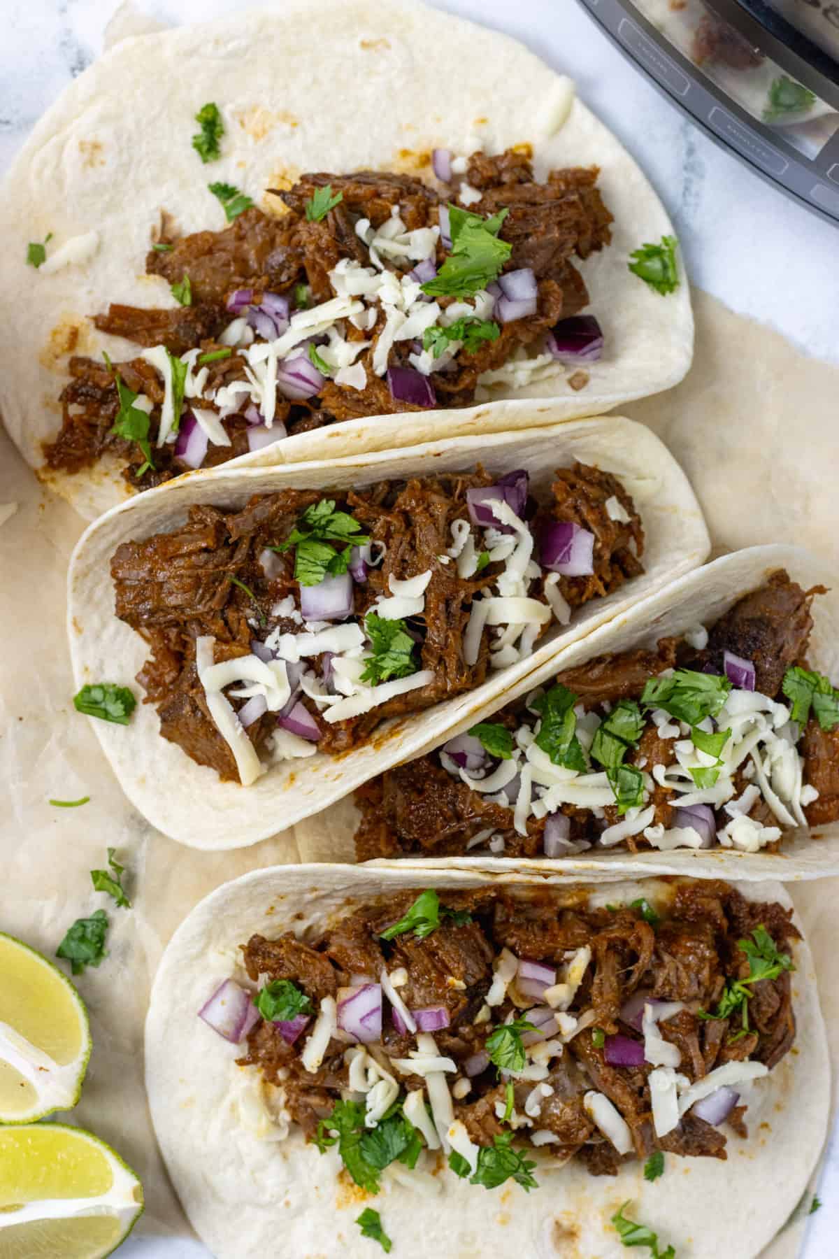 Slow Cooker BBQ Beef Brisket Tacos