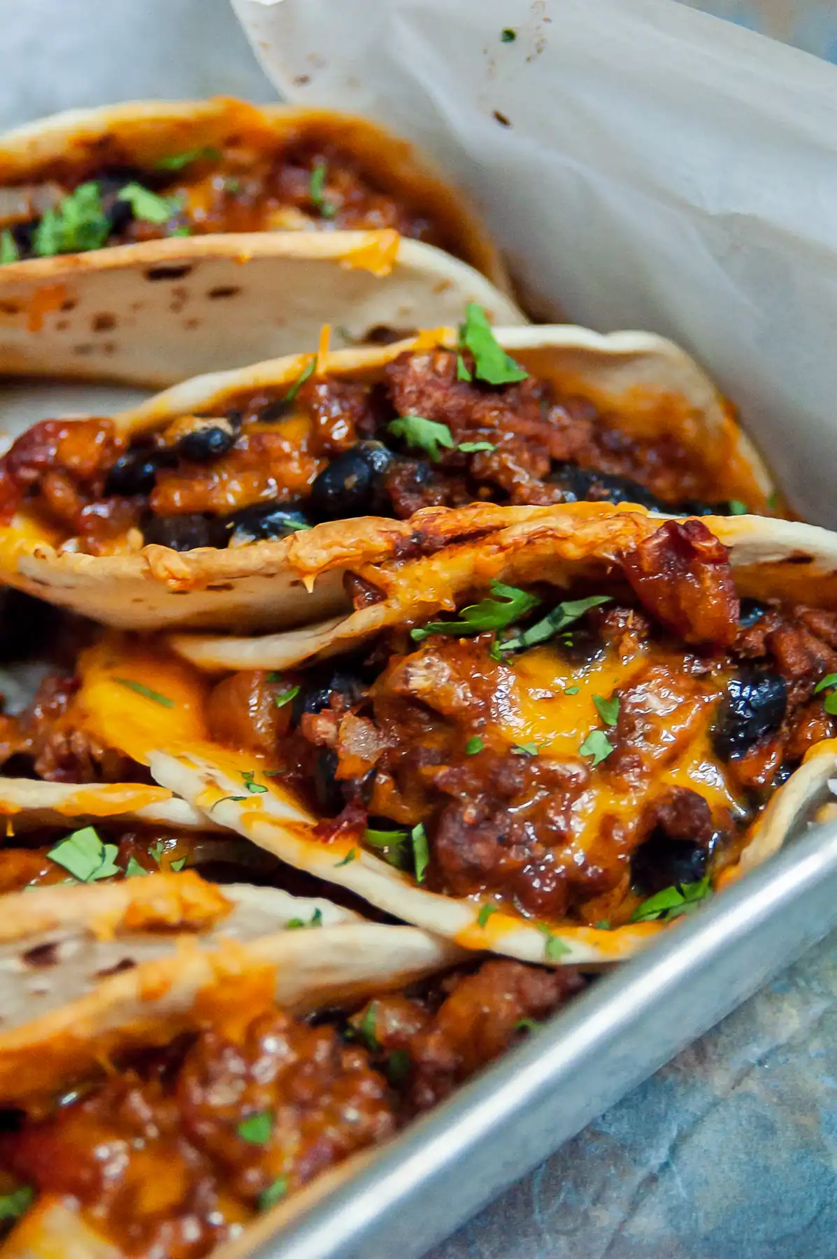 Turkey Black Bean Baked Tacos