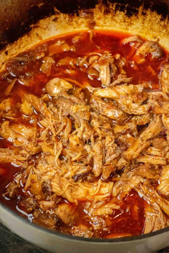 toss pork in cooking liquid