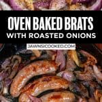 Easy Oven Baked Brats with Roasted Onions Recipe