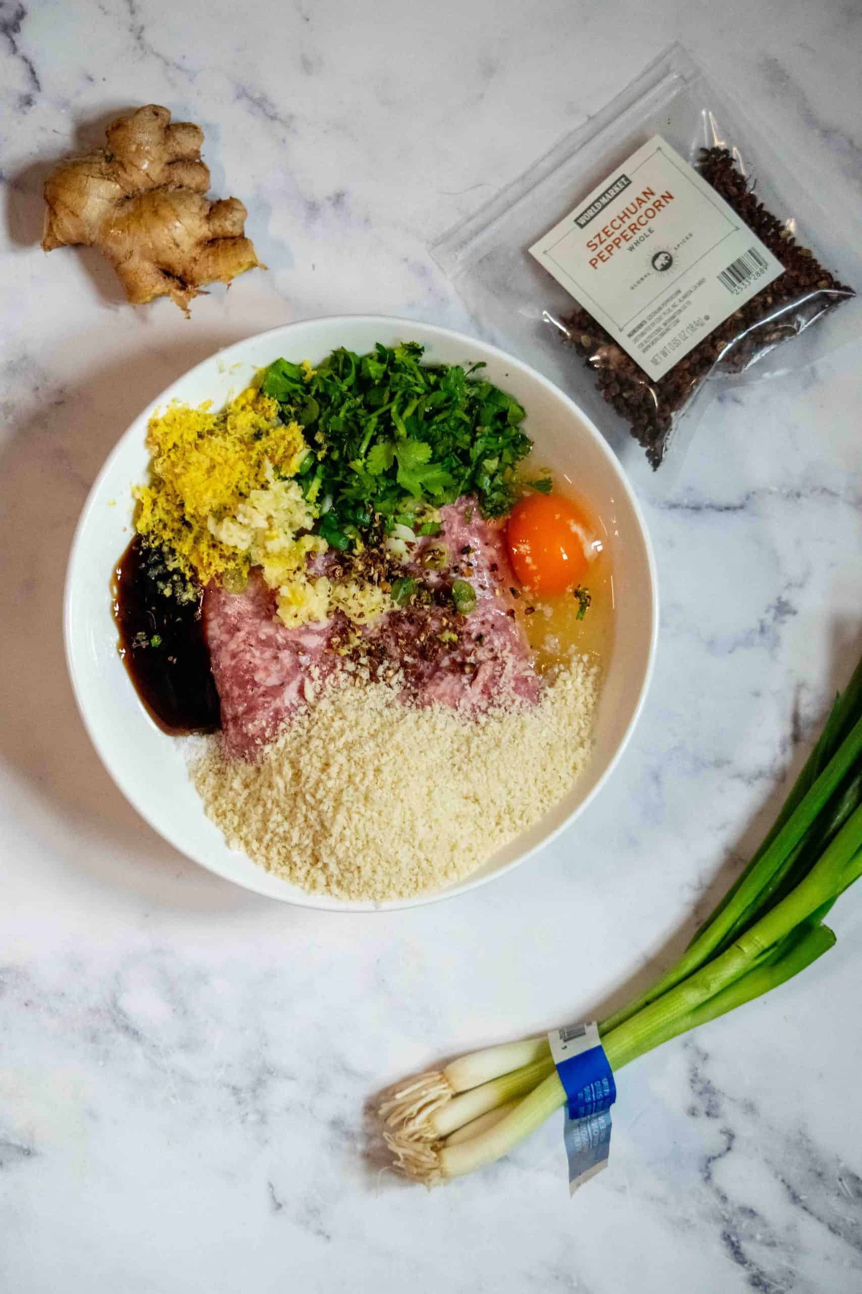 vietnamese style pork meatballs with tangy sauce ingredients