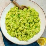 Creamy Pasta with Green Pea Lemon Sauce and Peas