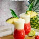 How to Make a Frozen Miami Vice Cocktail (Recipe for 2)