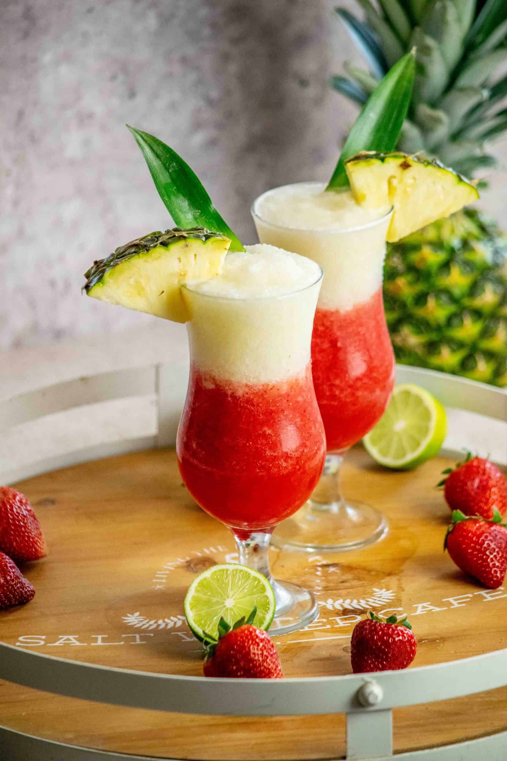 How to Make a Frozen Miami Vice Cocktail (Recipe for 2)