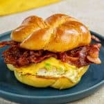 Bacon, Scallion Fried Egg and Cheese Breakfast Sandwich