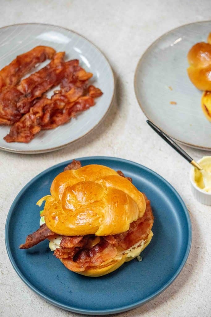 add bacon, assemble and serve!