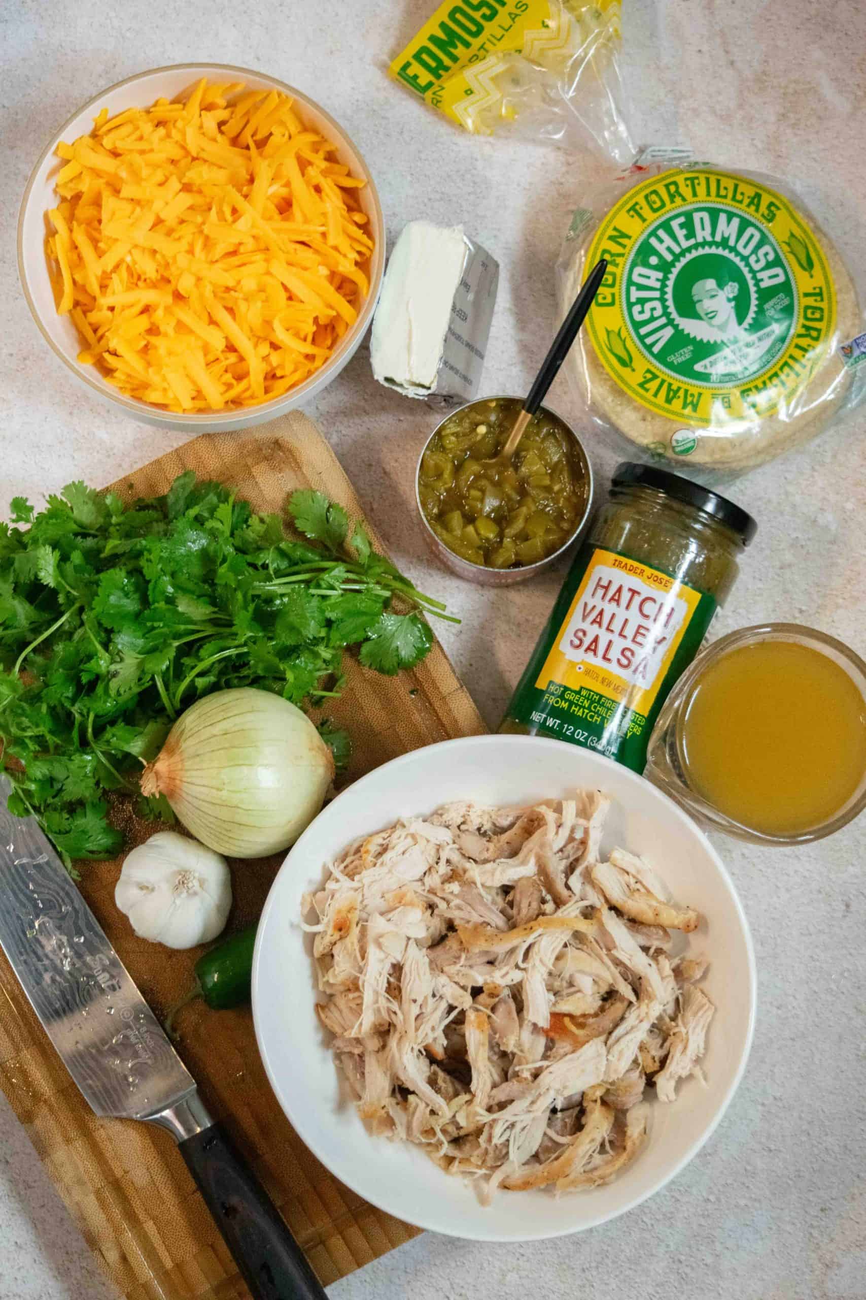 spicy verde authentic chicken enchilada recipe
ingredients