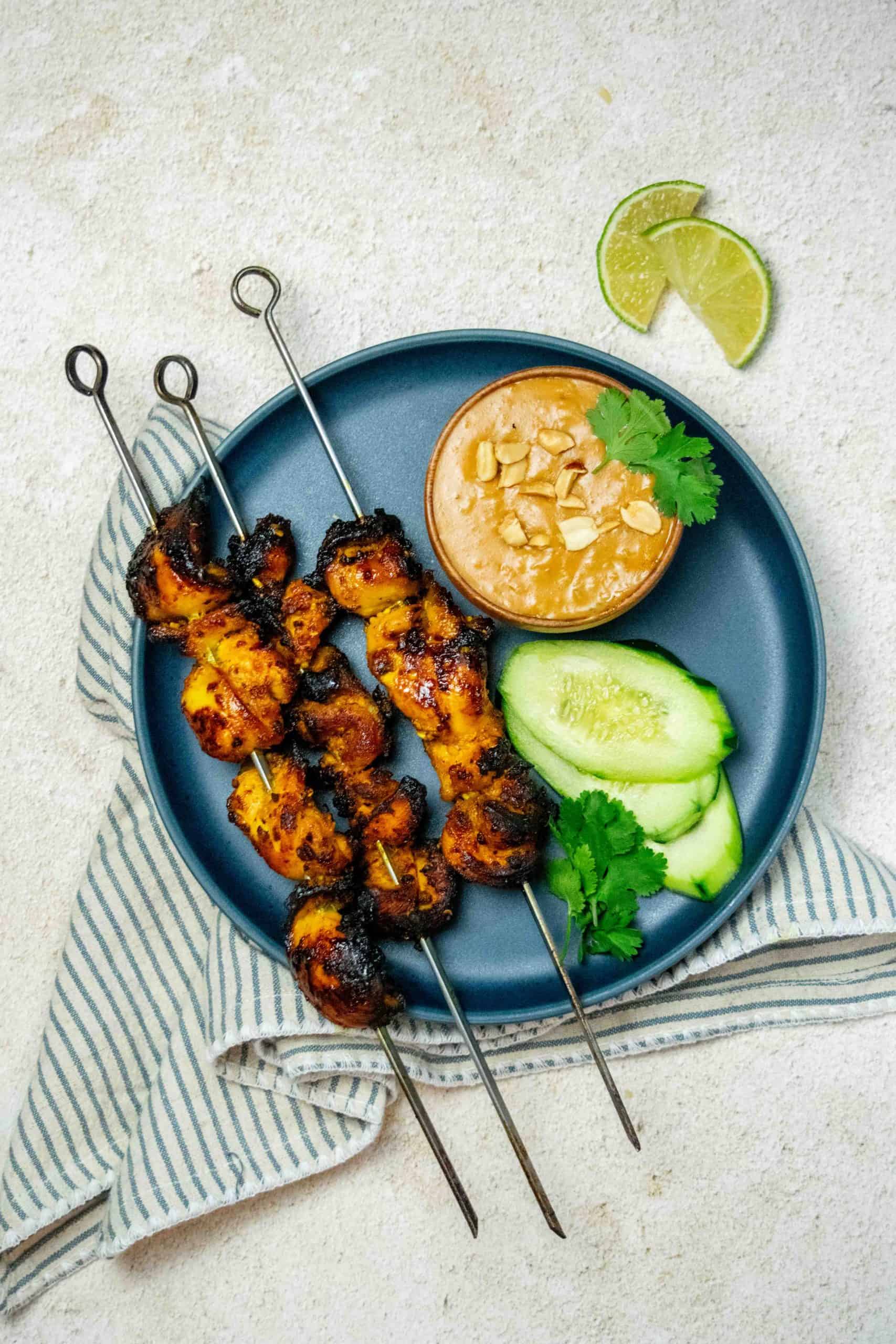 satay chicken and satay sauce