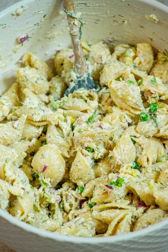 fold in tuna and cheese
