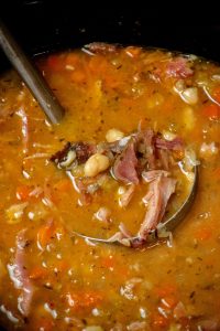 Easy Slow Cooker (Crockpot) Ham Bone Bean Soup : Jawns I Cooked