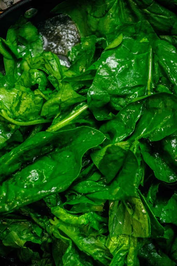 add spinach and cook until wilted