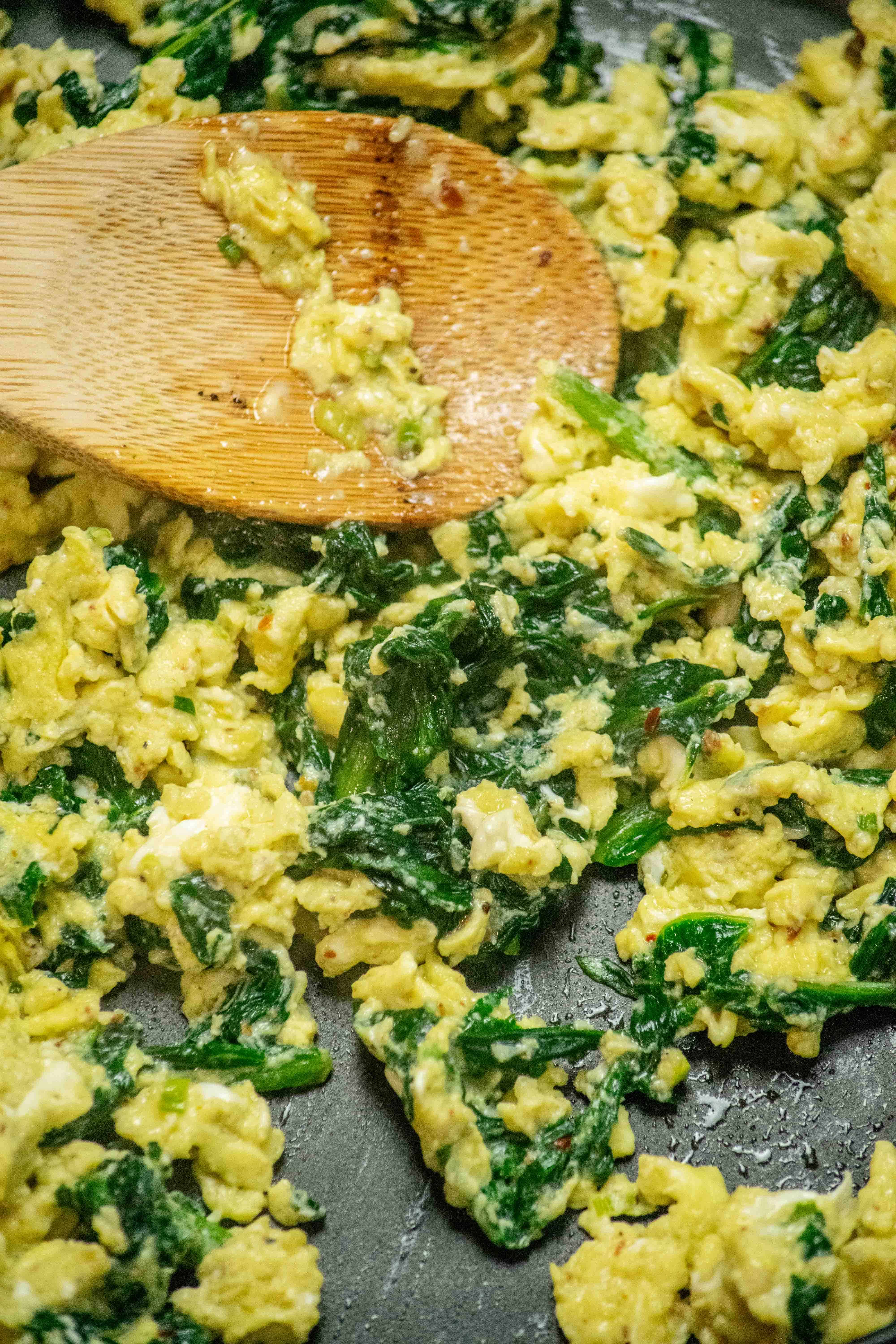 Spiced Spinach Scrambled Eggs with Parmesan Recipe : Jawns I Cooked