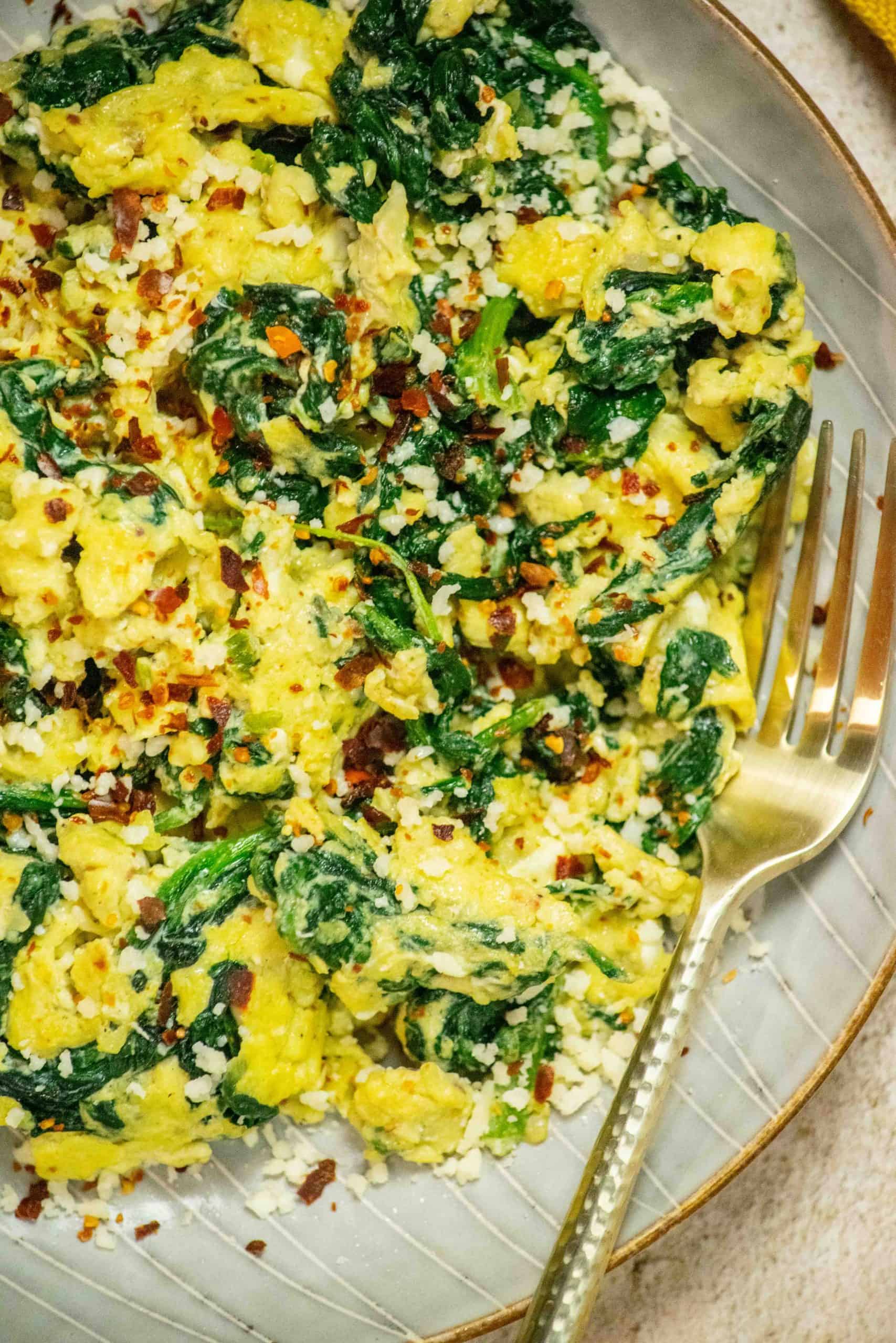 spinach scrambled eggs recipe