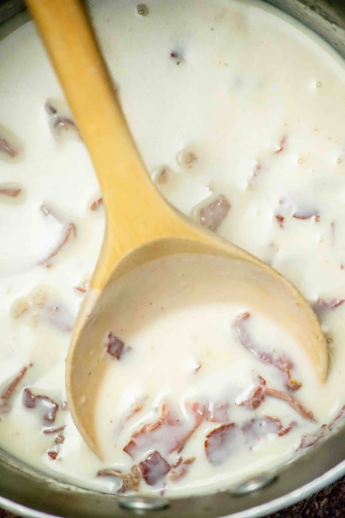 add milk gradually, stirring frequently, until gravy thickens 