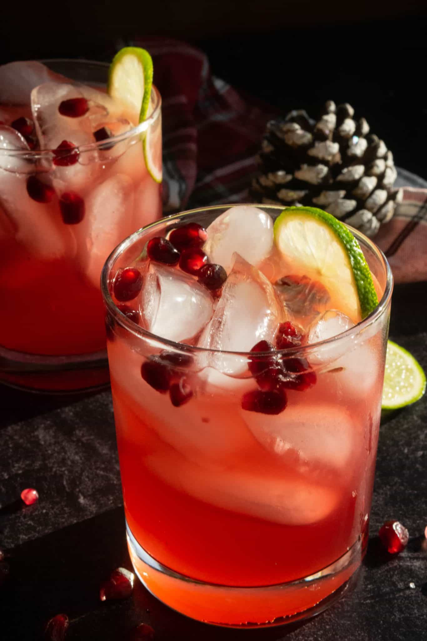 Holly Jolly Pomegranate Mezcal Christmas Margarita