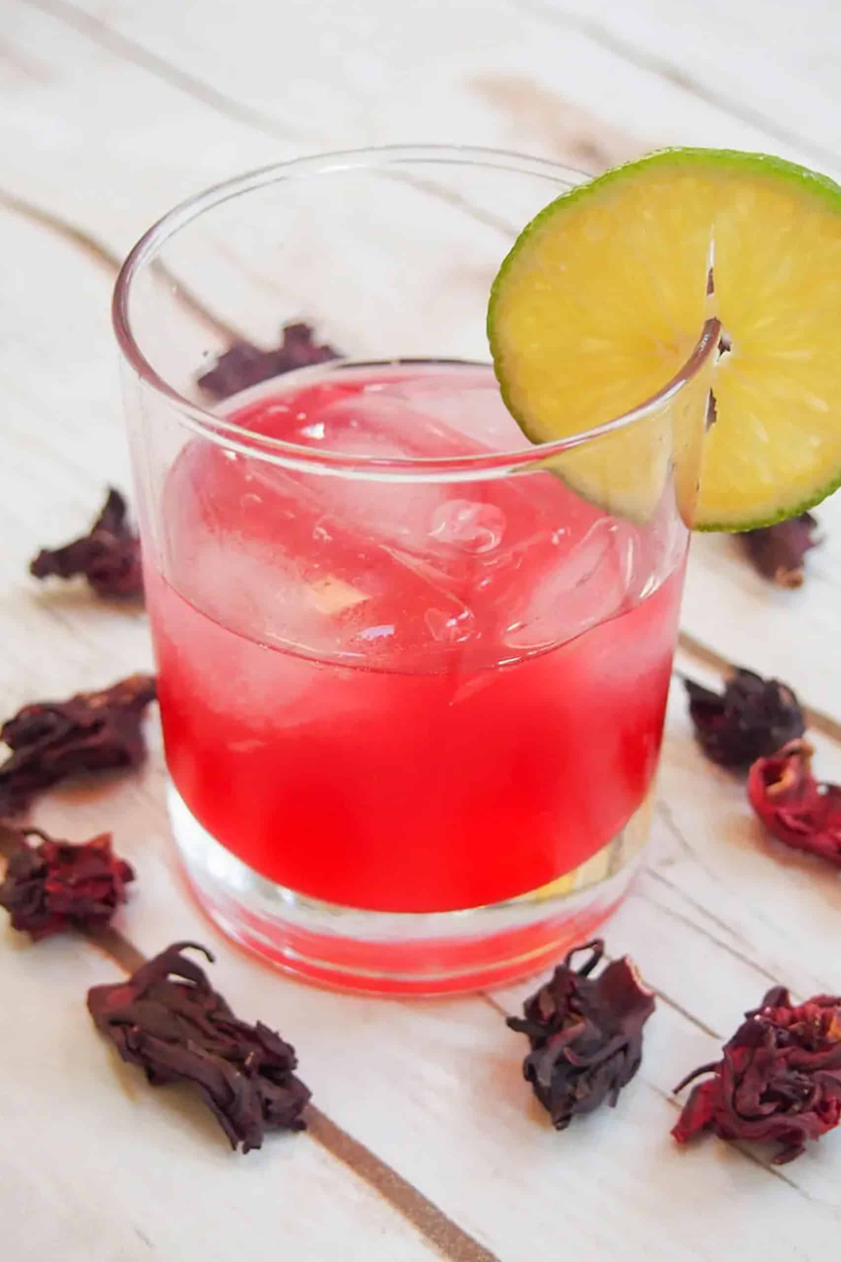 hibiscus mezcal sour