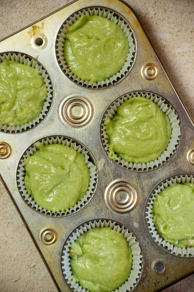 divide into lined muffin tin